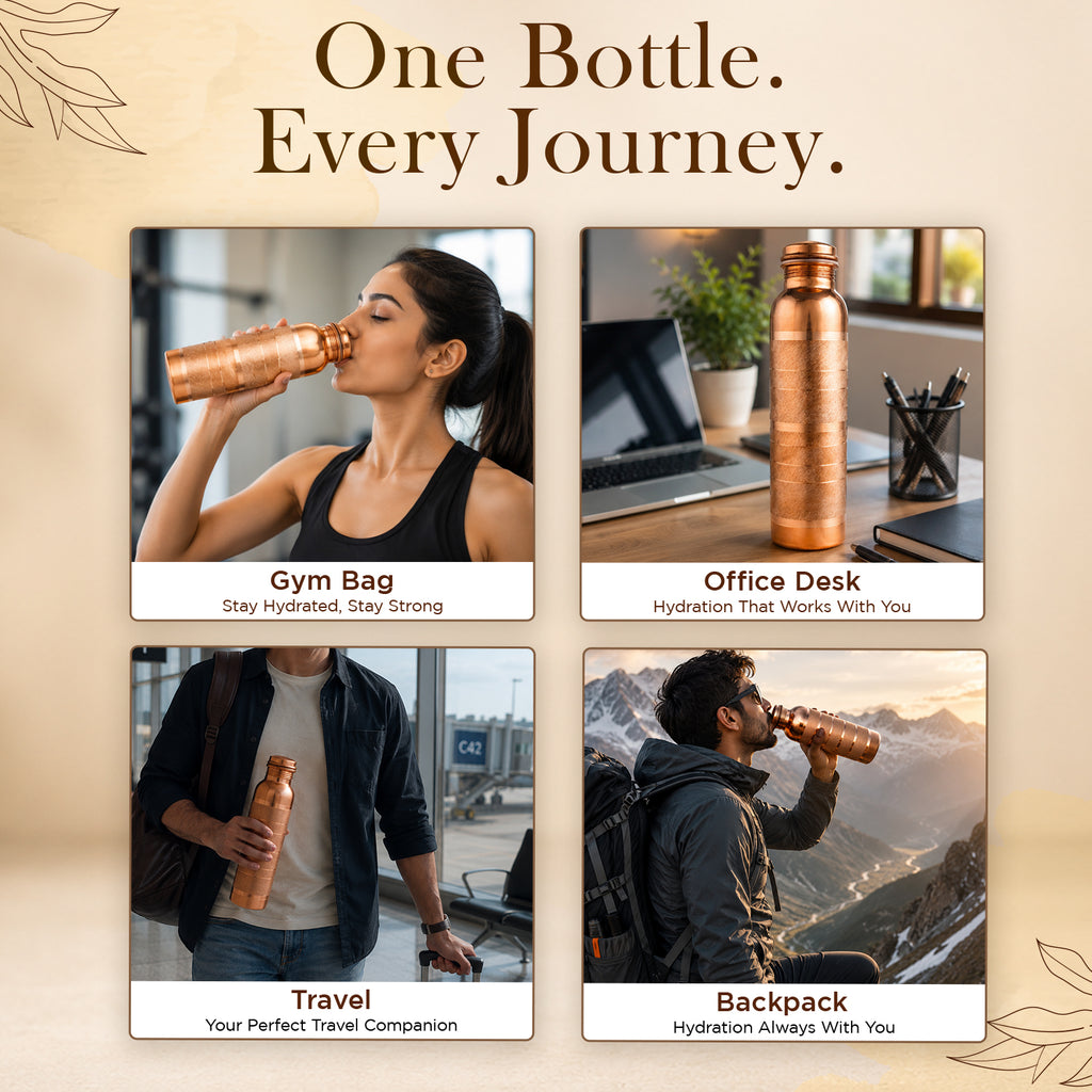 Pure Copper Bottle Contemporary 1L/33.8 fl oz