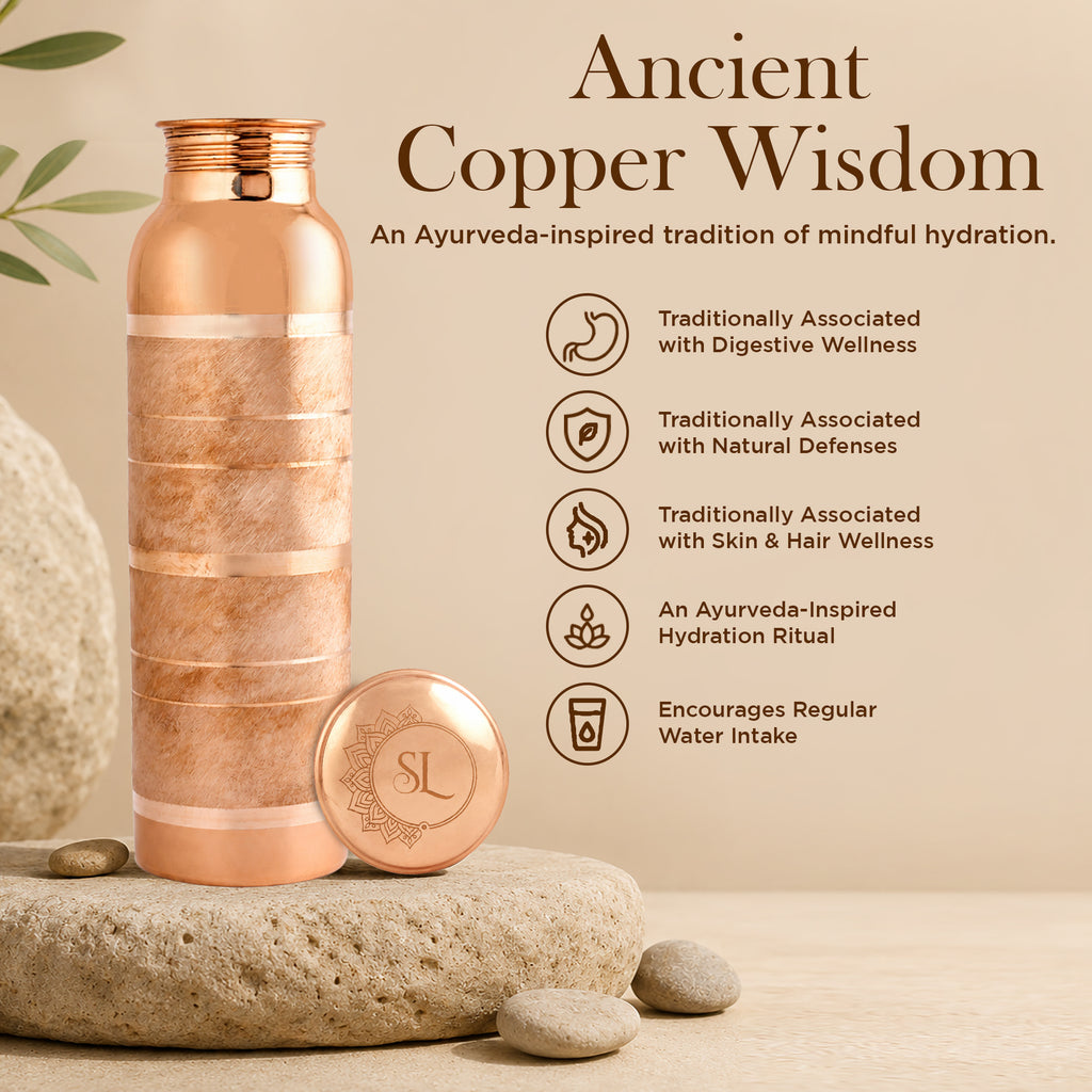 Pure Copper Bottle Contemporary 1L/33.8 fl oz