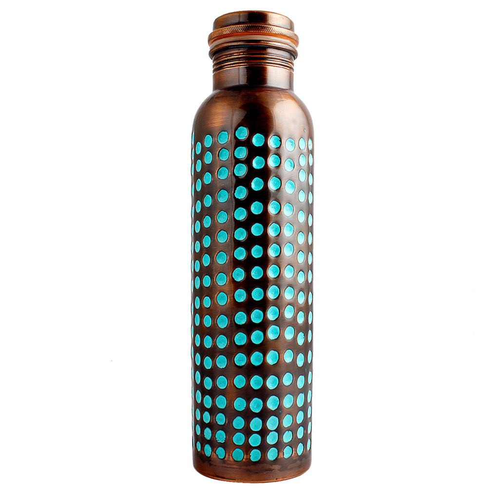 Pure Copper Bottle Patina Hammered 1L/33.8 fl oz