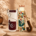 Pure Copper Bottle Peacock Bloom 1L/33.8 fl oz