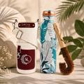 Pure Copper Bottle Tropical Leaf 1L/33.8 fl oz