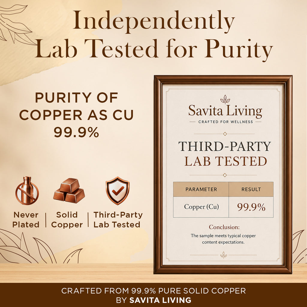 Pure Copper Bottle Tropical Leaf 1L/33.8 fl oz